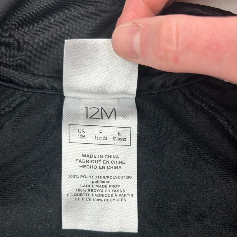 Adidas Black & White Striped Track Suit 12M